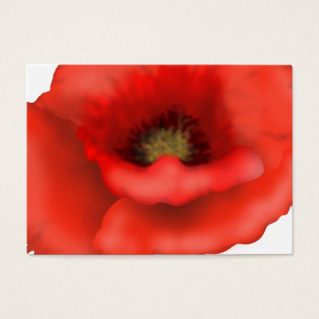 Red Poppy Visitekaartjes (Voorkant)