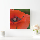 Red Poppy Wall klok (Huis)