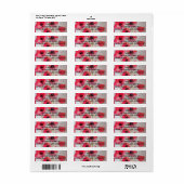 Red Poppy Waterverf Flower Return-adreslabels Etiket (Full Sheet)