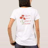 Red Poppy Women's T-shirt - Floral Quote (Achterkant)