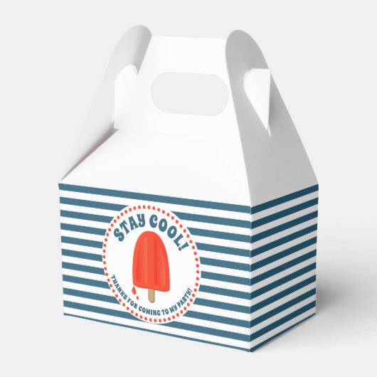 Red Popsicle Birthday Bedankt Bedankdoosjes (Voorkant Zijde)