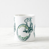 Red Portland Bicycle Coffee Mok (Center)