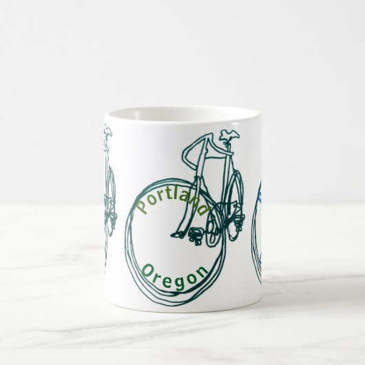 Red Portland Bicycle Coffee Mok (Center)