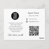 Red Postbox Inspirational Quote Artwork Briefkaart (Achterkant)