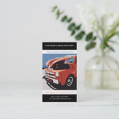 Red Posterized Style Rested  Truck Visitekaartje (Staand voorkant)