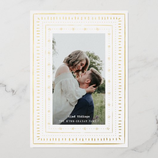 Red Pottery Photo Gold Folie Feestdagenkaart (Voorkant)