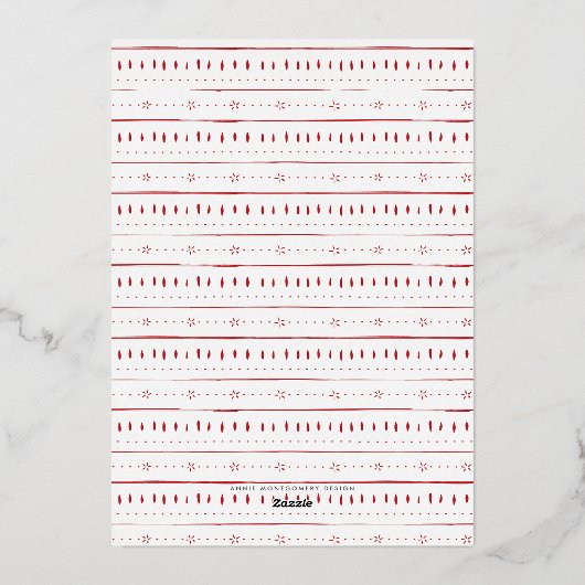 Red Pottery Photo Gold Folie Feestdagenkaart (Achterkant)