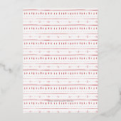 Red Pottery Photo Gold Folie Feestdagenkaart (Achterkant)