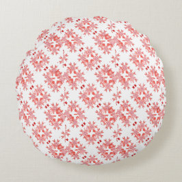Red Pouf Pillow Rond Kussen