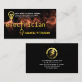 Red Power Lightning van de Gold Electriciteitscent Visitekaartje (Voorkant / Achterkant)