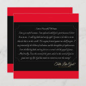 Red Powerful Woman Affirmation Card Bedankkaart (Voorkant / Achterkant)