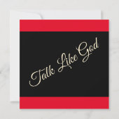 Red Powerful Woman Affirmation Card Bedankkaart (Achterkant)