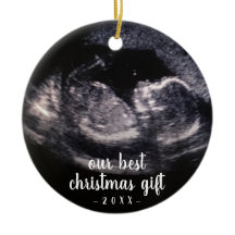 Red Pregnancy onthullen Ultrasound met kerstmis