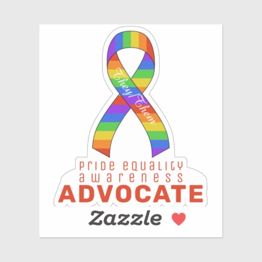 Red Pride Equality Awareness Vinyl Sticker (Vel)