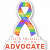 Red Pride Equality Awareness Vinyl Sticker (Voorkant)