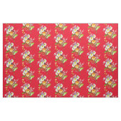 Red Primrose Bouquet Spring Floral Pattern Stof (Fat Quarter)