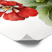 Red Primrose Flowers Art Print Poster (Hoek)