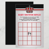 Red Prince Baby Bingo Baby shower Bingo Kaart (Voorkant / Achterkant)