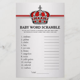 Red Prince Baby shower Games