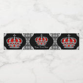 Red Prince Baby shower Waterflesetiketten Waterfles Etiket (Enkel label)