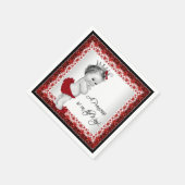 Red Princess Baby shower Servetten (Hoek)