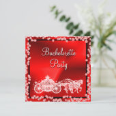 Red Princess Coach & Horses vrijgezellenfeest Kaart (Staand voorkant)