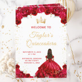 Red Princess Floral Quinceañera Programma
