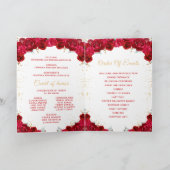 Red Princess Floral Quinceañera Programma (Binnen)