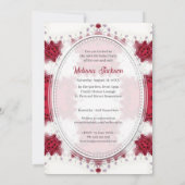 Red Princess Fractal Lace Fab Forty Birthday  Kaart (Achterkant)