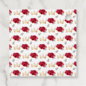 Red Princess Quinceañera Dank je wel Bedankjes Labels (Achterkant)