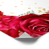 Red Princess Quinceañera Welkom Poster (Hoek)