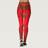 RED PRINTED HOLLY LEGGINGS (Achterkant)
