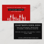 Red Private Chef Catering Visitekaartje (Voorkant / Achterkant)