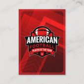 Red Pro American Football Player Trading Kaart Contactkaartje (Achterkant)