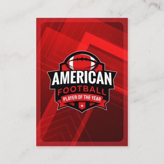 Red Pro American Football Player Trading Kaart Contactkaartje (Achterkant)