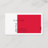 Red Professional Design elegant modern Visitekaartje (Voorkant)