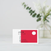 Red Professional Design elegant modern Visitekaartje (Staand voorkant)