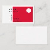 Red Professional Design elegant modern Visitekaartje (Voorkant / Achterkant)