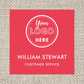 Red Professional Logo Square Medewerker Personeel Naamplaatje