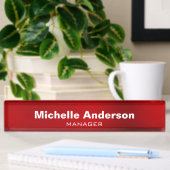 Red Professional Manager Modern Plain Naambordje