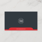 Red Professional Modern Corporate Visitekaartje (Achterkant)