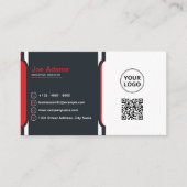 Red Professional Modern Corporate Visitekaartje (Voorkant)