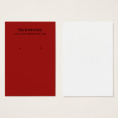 Red Professional-Visitekaartjes Visitekaartje (Voorkant /achterkant)