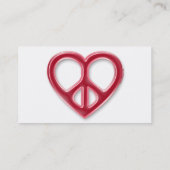 Red-profielkaart voor vrede en liefde visitekaartje (Achterkant)