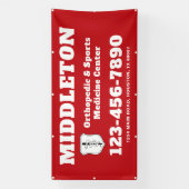 Red Promotional Business Banner with Logo (Verticaal)