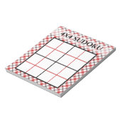 Red Pset 4x4 Sudoku Grid-Sjabloon Notitieblok (Linkerzijde)