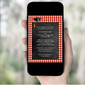 Red Pset Afstuderen BBQ Party Photo Invitation Kaart