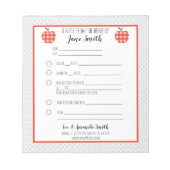 Red Pset Apple School Note Notitieblok (Voorkant)