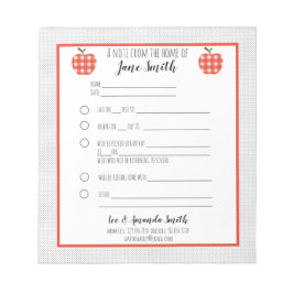 Red Pset Apple School Note Notitieblok