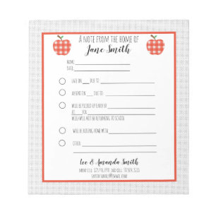 Red Pset Apple School Note Notitieblok